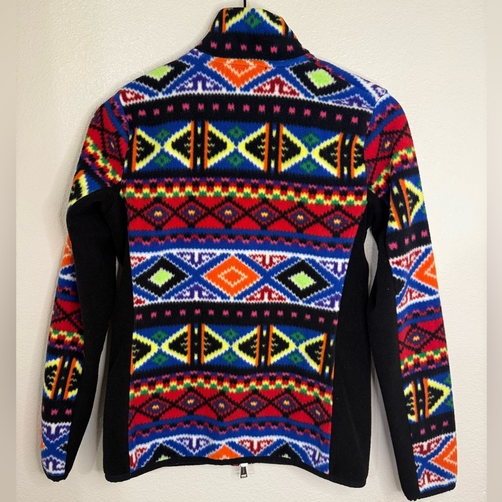 Lauren Ralph Lauren Fleece Southwestern Aztec Full Zip Coat Jacket Small - Picture 2 of 7